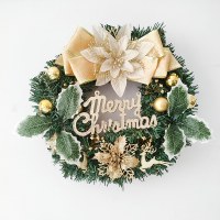 新しいクリスマス装飾ガーランド 30 センチメートル模擬弓松ぼっくりガーランドクリスマス装飾ドア吊り
