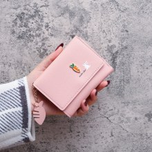 女子学生のための新しいスタイルの財布、甘くてかわいい三つ折り小さな財布、小銭入れ、ミニおしゃれなカード入れ、多機能財布