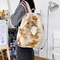 秋と冬の新しい日本のヴィンテージスタイルのかわいいクマのぬいぐるみソフトガールスクールバッグ韓国スタイルのプレッピーガールバックパック