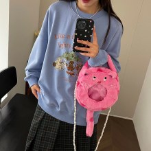 かわいい猫バッグ斑点猫子供小銭入れ外国貿易ぬいぐるみクロスボディバッグ