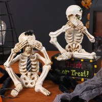 新製品ハロウィーンの装飾Insスカル樹脂ハンディクラフトゴーストフェスティバルパーティーデスクトップ装飾