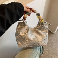 2024 ファッション新レディースバッグパール中国風プリーツハンドバッグチェーンクラウドショルダークロスボディバッグ