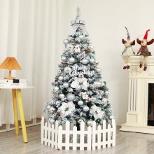 クリスマスツリーパッケージ 1.2/1.5/1.8/2.1 メートル植毛雪景色レイアウト雪景色装飾ホームホワイト