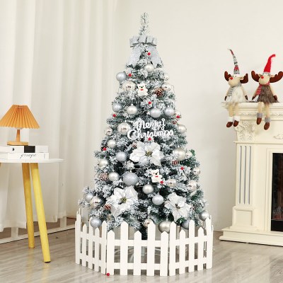 クリスマスツリーパッ ケージ 1.2/1.5/1.8/2.1 メートル植毛雪景色レイアウト雪景色装飾ホームホワイト