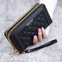 女性のための財布 2023 新しいロングスタイルの女性の手持ち韓国スタイルカジュアル携帯電話バッグダブルジッパー財布大容量カードホルダー