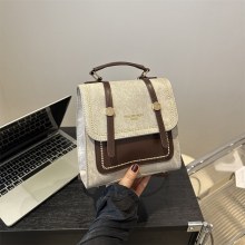 レトロ通勤テクスチャハンドバッグ 2024 春夏の新ニッチ韓国スタイルバックパック小さな正方形のバッグファッショナブルな女性のバッグ
