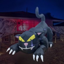 ハロウィン用品インフレータブルインフレータブル首振り移動黒猫屋外装飾中庭屋外パーティーの装飾