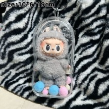 18 センチメートル綿人形痛みバッグ labubu エナメル肥厚高透明ベビーバッグかわいい保護ウォーキングベビー防塵収納