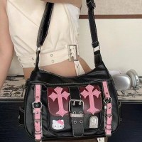ハンドバッグ y2k クールガール高見えライトラグジュアリーパンククロスボディバッグ