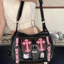 ハンドバッグ y2k クールガール高見えライトラグジュアリーパンククロスボディバッグ