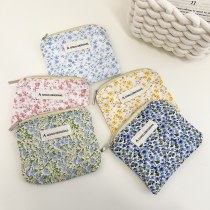 新しいスタイルの小さな新鮮な小銭入れ小さな花柄アート収納口紅エアクッションカードホルダーポータブルレディース財布