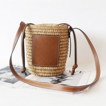 新しいかぎ針編みの女性用クロスボディショルダーバッグ、 シンプル でかわいい巾着型の円筒形バッグ、携帯電話バッグ