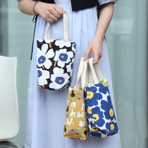 保冷カップバッグ、ウォーターカップ、携帯用保護カバー、キャンバス花柄水筒、保冷バッグ、 傘 袋、小さなお出かけバッグ