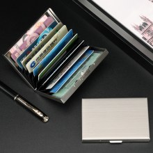 新 2024 ステンレス鋼カードホルダー抗磁性盗難防止財布ミニシンプルなハイエンドステンレス鋼カードホルダーカードホルダー卸売