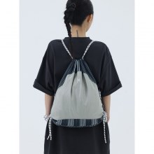 アウトドア用軽量ストライプとグレーの立体刺繍クロスボディバックパックバッグ