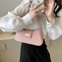 シンプルな脇用バッグ、ファッショナブルなニッチな万能ショルダーバッグ、新しいソリッドカラーのインバゲットバッグ