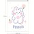 桃花兔（中号）-拉链袋