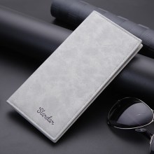 メンズ財布、メンズロングトレンディ学生レトロ財布、日本と韓国のカードバッグ、若い男の子向けの新しいパーソナライズされた薄い財布。
