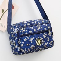 新しいスタイルのレディースバッグ、中高年の花柄布バッグ、ショルダークロスボディバッグ、携帯電話小銭入れ