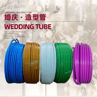 青、緑、金型チューブ、白 PVC チューブ、ウェディング チューブ、曲げ可能なスタイリング チューブ、模擬フラワー ポール アーチ
