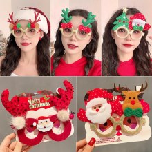 子供用クリスマスメガネフレーム、ホリデーギフト、装飾、カップル、大人のパーティーコスチューム、男性と女性へのかわいい小さなギフト