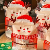 クリスマスヘラジカ特別な形のスナックシールバッグクリエイティブシェイプギフト包装袋キャンディージンジャーブレッドマン付属ギフトバッグ