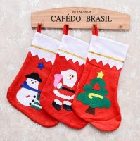 大きなゴールドフィリグリークリスマスソックス、不織布サンタクロースソックスギフトバッグ、クリスマスデコレーションペンダントソックス