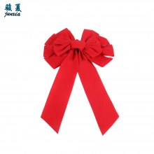 クリスマス 7.5 インチ レッド ベルベット リボン クリスマス ツリー ドア ハンギング デコレーション ペンダント ホリデー デコレーション