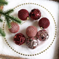 クリスマスボールグリッドボールペイントボールペンダントクリスマスツリーペンダント装飾ボール窓天井シーンレイアウトペンダント