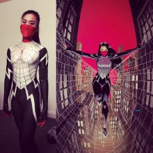 マスクスパイダーボディスーツワンピースバトルスーツ cos スーツハロウィン服二次元コスプレ衣装女性のための