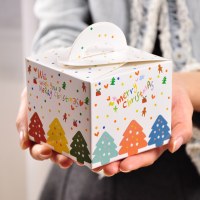 卸売韓国クリスマスイブアップルボックスクリスマスフルーツ包装キャンディーボックスペストリーボックスジンジャーブレッドボックス