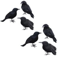 ハロウィーンパーティーブラックシミュレーションフェザーカラス装飾手作りのハロウィーン屋内と屋外フェスティバル用品
