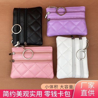 新しいダイヤモンドクラッチバッグニッチバッグレディース韓国スタイル小銭入れ大容量ジッパーキーコインバッグ