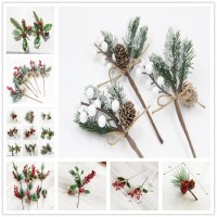クリスマスブーケアクセサリースノーフレーク麻ひもレッドフルーツブーケDIYガーランド