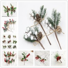 クリスマスブーケアクセサリースノーフレーク麻ひもレッドフルーツブーケDIYガーランド
