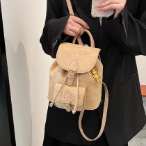 韓国スタイルの質感のファッションバッグ女性のための 20 24 新しいレトロカレッジスタイルのバックパック外国スタイルの ins 小さなバックパック