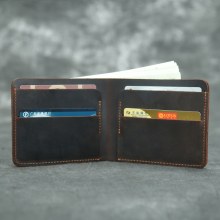 牛革財布ショートミニマリスト財布レトロクレイジーホースレザー水平および垂直小さな財布