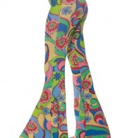 1970年代のヒッピーレトロヒッピープリントパンツパフォーマンススーツ