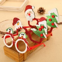 クリスマス装飾スパンコールメガネクリスマスツリー老人プラスチックメガネフレーム大人子供ドレスアップ小道具卸売