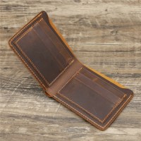 メンズ クレイジーホースレザーウォレット 本革財布 カード入れ シンプル レトロ 欧米風