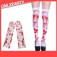 ゴースト フェスティバル コスプレ パーティー コスチュームと小道具 出血レディース ストッキング ハロウィン ブラッド ソックスとブラッド グローブ セット