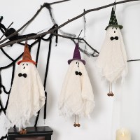 ハロウィーンの装飾ホラーホワイトウィッチゴーストハンギングゴーストペンダントゴーストフェスティバルパーティー装飾の小道具