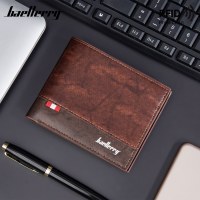 財布 メンズ RFID 水平ショート カラー ストリップ コントラスト カラー ジッパー ウォレット ウォレット