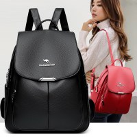 バックパック女性の新しいバックパックソフトレザー多機能トラベルバッグファッションレディースバッグシンプルで多用途なママバッグ