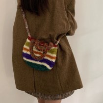 女性のための織バッグ 2024 新しい大容量 トートバッグ はクロスボディハンドバッグとして着用できますかわいい日本のショッピング学生ファッション