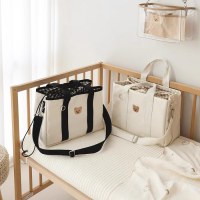 韓国版の新しい大きな巾着多機能ママバッグベビーカーキャンバス母親と赤ちゃんのお出かけクロスボディバッグショルダーバッグ