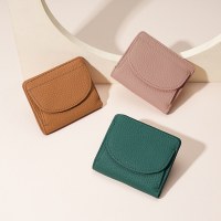 新しいライチ柄レディース本革財布rfid和風布トレンディな牛革ガールズコインバッグ和風小さな財布