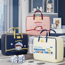 幼稚園キルト収納バッグ、厚くて耐摩耗性のオックスフォード布寝具オーガナイザー、衣類トートバッグ、キルト荷物バッグ