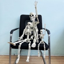 ハロウィンシミュレーションスケルトン装飾ペンダント小道具プラスチック人間のスケルトンスケルトンスタンド関節可動スケルトン