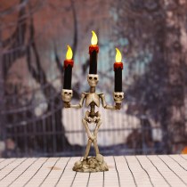 ハロウィーン3頭のスカルキャンドル電子輝く頭蓋